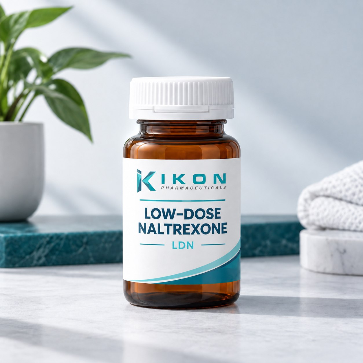 IKON Low-Dose Naltrexone branded bottle concept