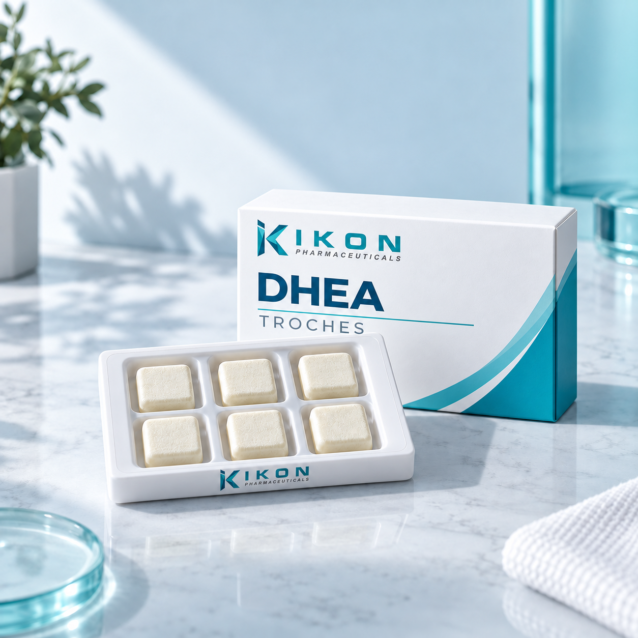 IKON DHEA Troches branded packaging concept