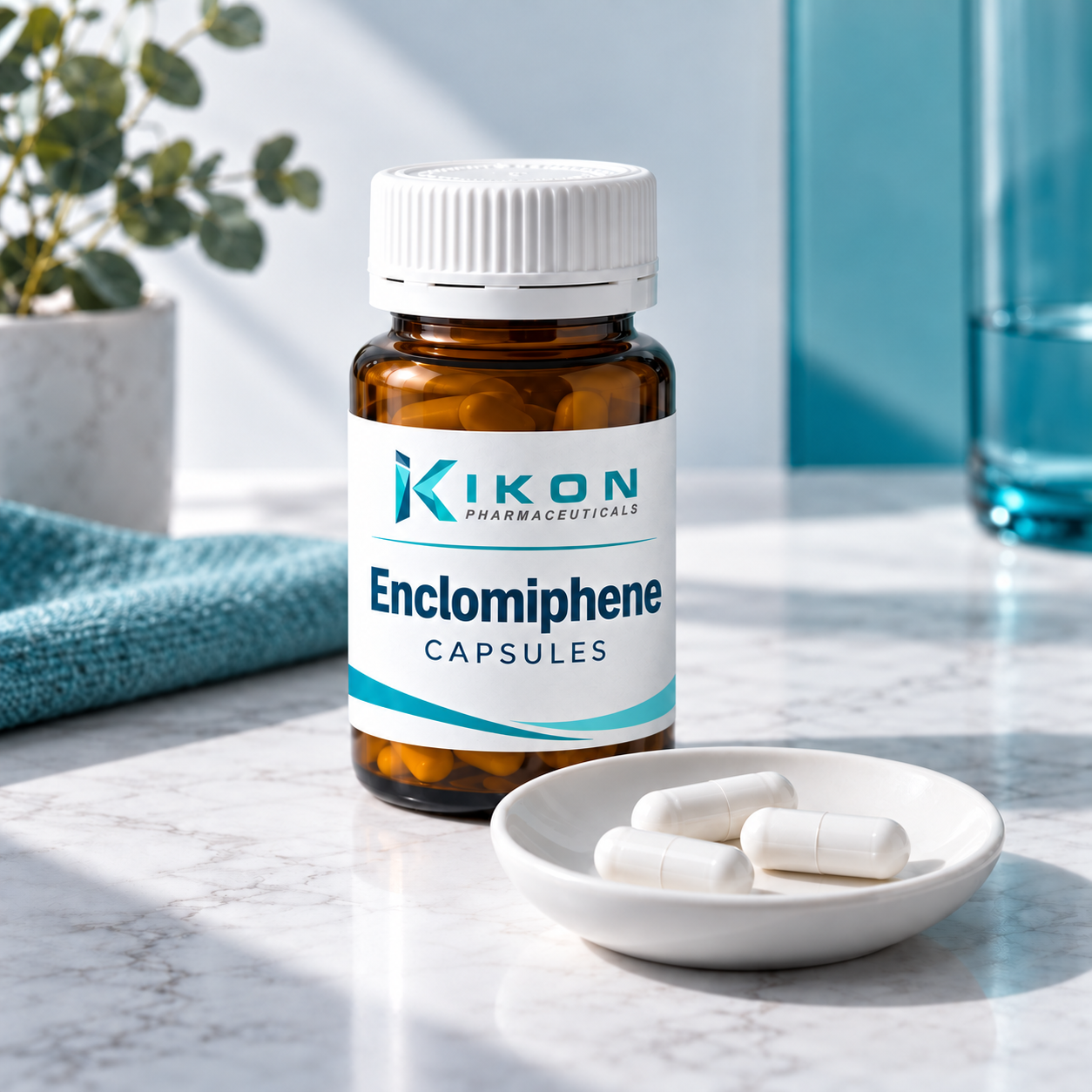 IKON Enclomiphene Capsules branded packaging concept