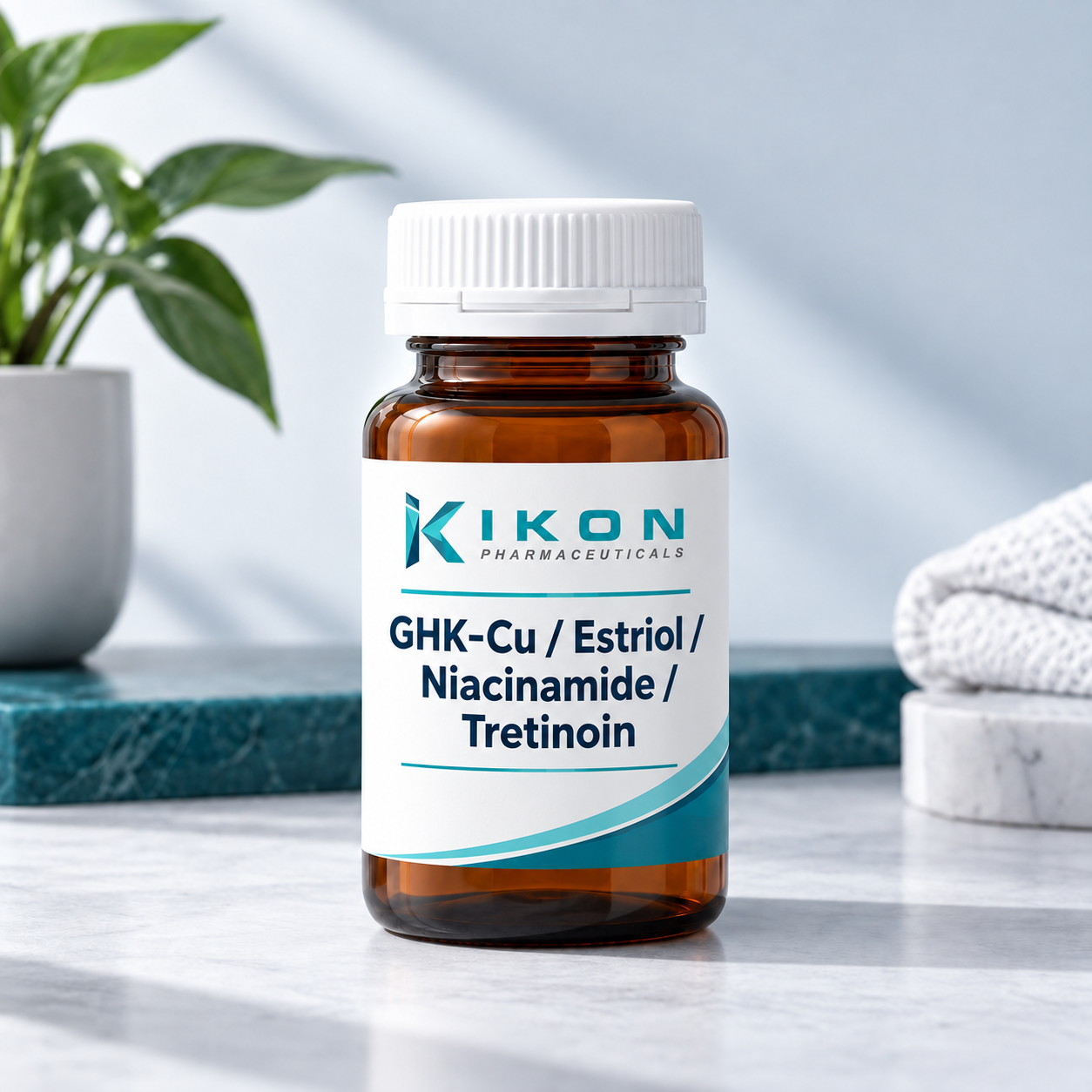 IKON GHK-Cu / Estriol / Niacinamide / Tretinoin branded packaging concept