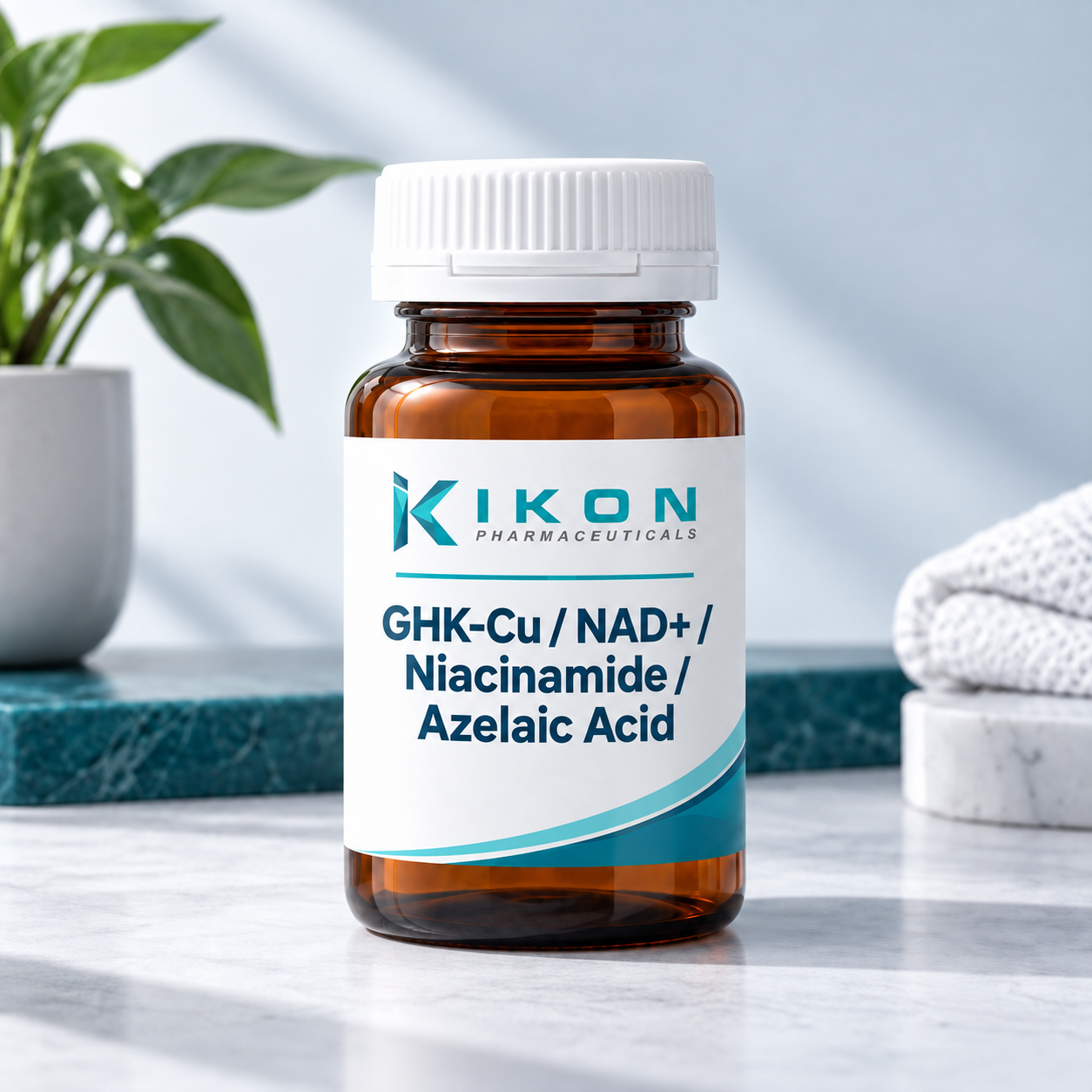 IKON GHK-Cu / NAD+ / Niacinamide / Azelaic Acid branded packaging concept