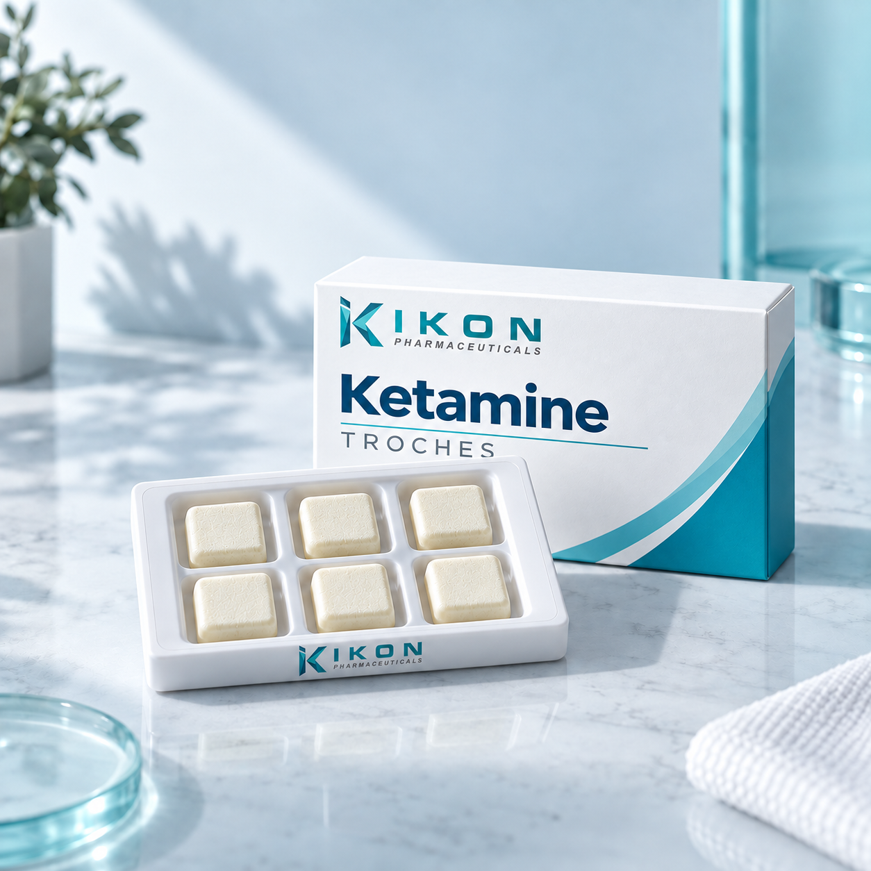 IKON Ketamine Troches branded packaging concept