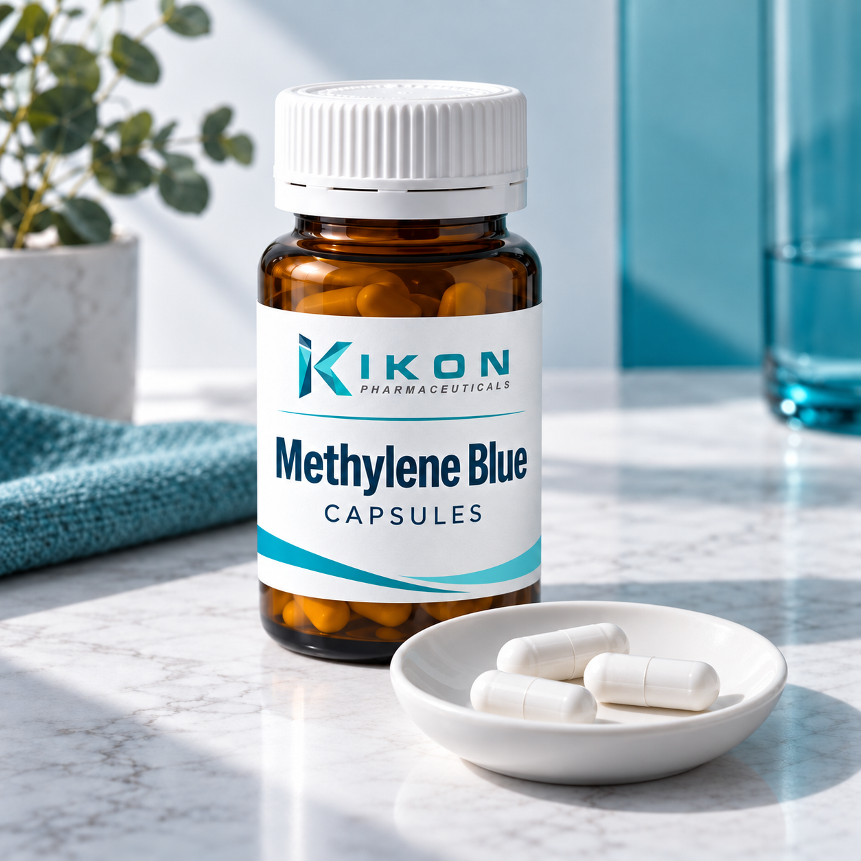 IKON Methylene Blue Capsules branded packaging concept
