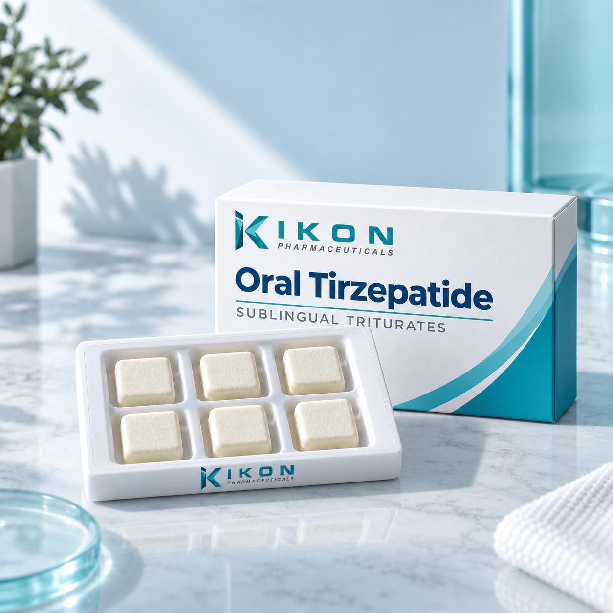 IKON Oral Tirzepatide branded packaging concept