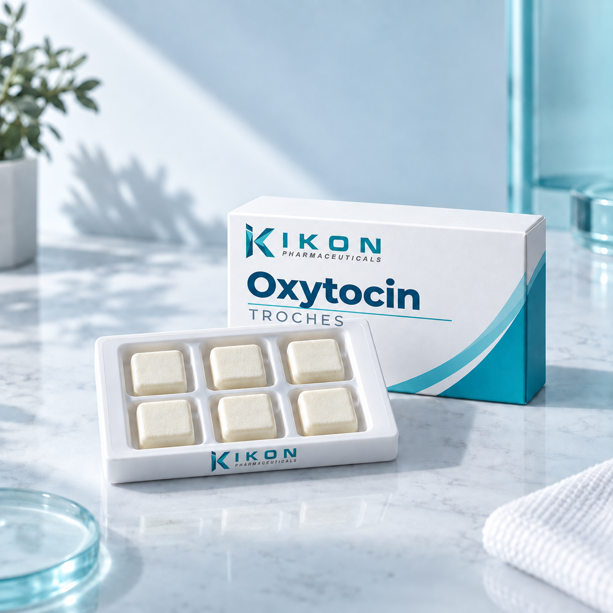 IKON Oxytocin Troches branded packaging concept