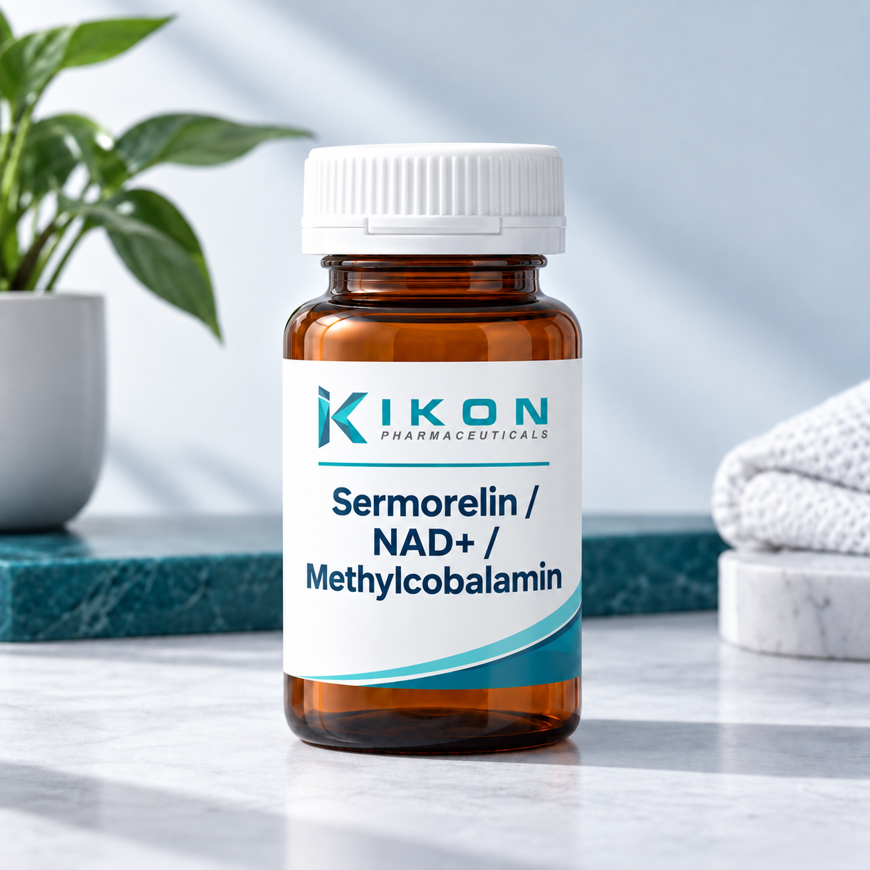 IKON Sermorelin / NAD+ / Methylcobalamin branded packaging concept