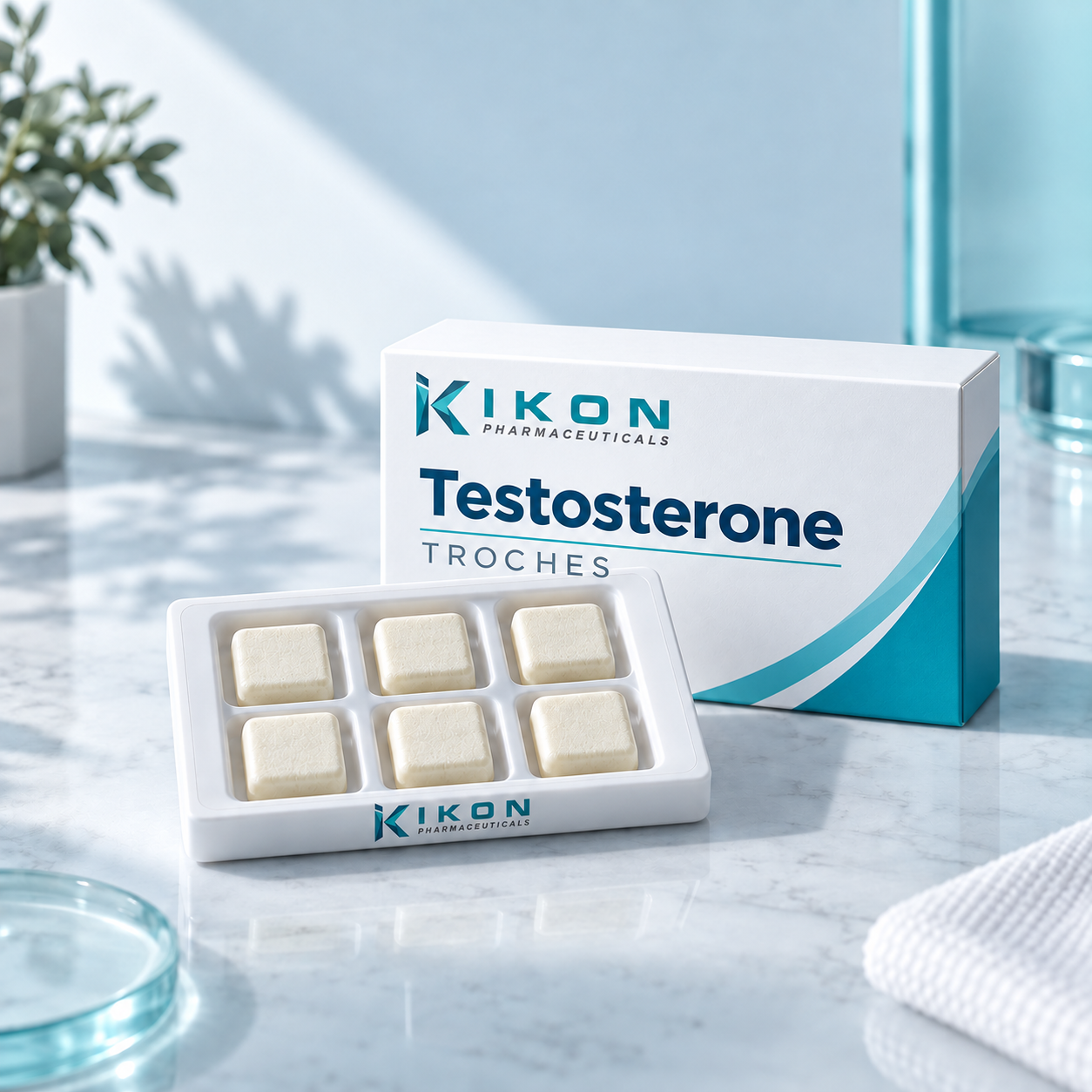 IKON Testosterone Troches branded packaging concept