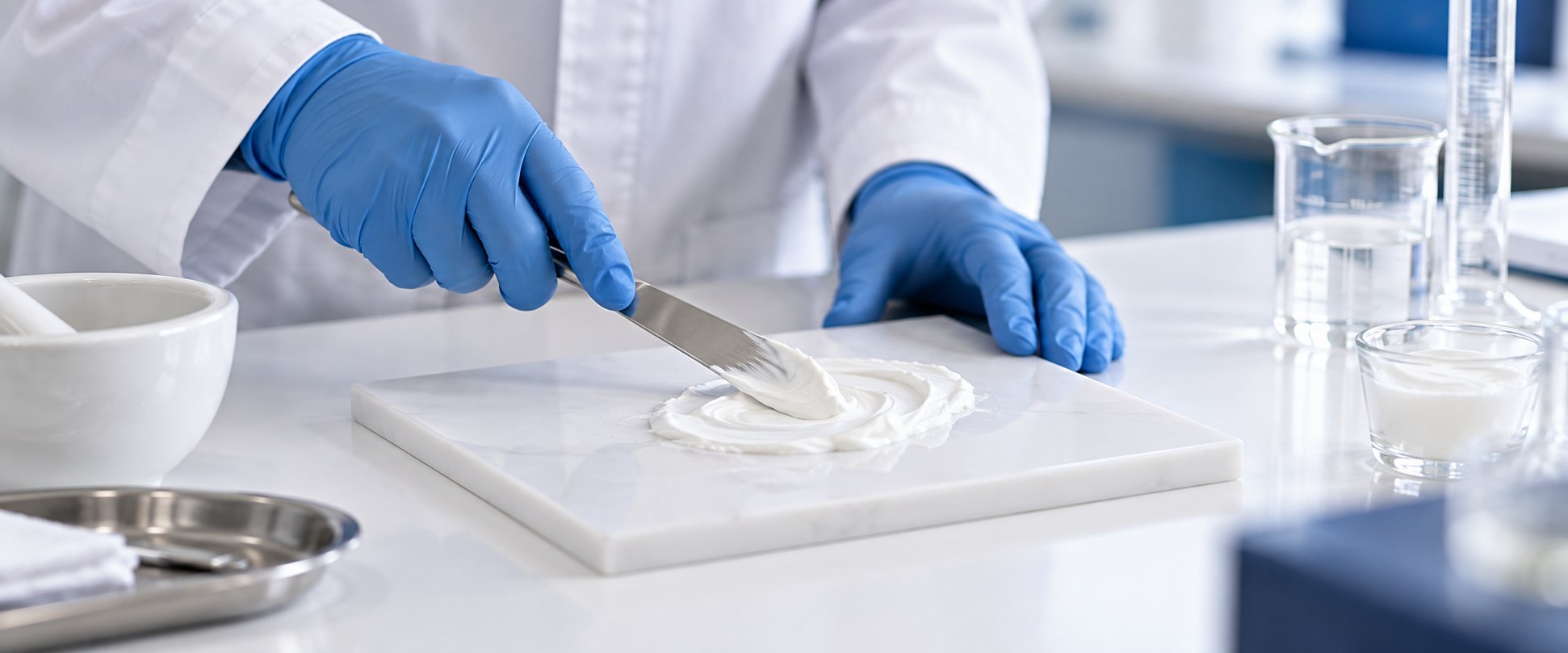 Close-up of a topical formulation
